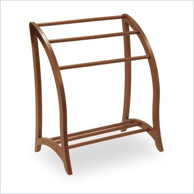 Winsome Quilt Rack Closet Organizer in Antique Walnut
