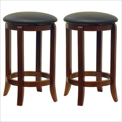 Winsome 24" Counter Height Swivel Bar Stools (Set of 2)