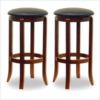 Winsome 30" Swivel Bar Stools in Walnut (Set of 2)