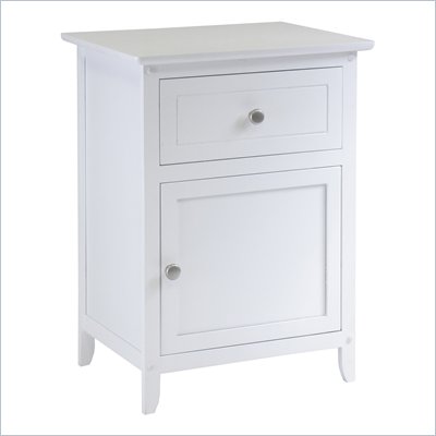 Winsome Nightstand Accent Table with Drawer in White
