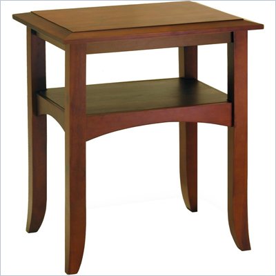 Winsome Pine Wood End Table in Antique Walnut