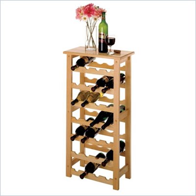 Winsome Basics 28 Bottle Wine Rack in Natural