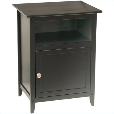 Winsome Solid Wood End Table in Black