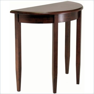 Winsome Concord Half Moon Table in Antique Walnut