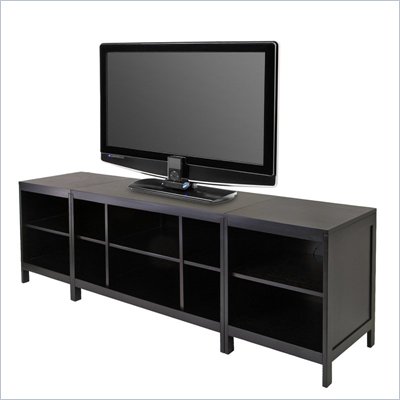 Winsome Hailey 3-Piece Modular Media Center in Espresso