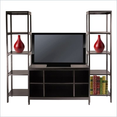 Winsome Hailey 3-Piece TV Stand Shelf Set in Espresso
