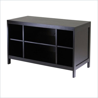 Winsome Hailey Large Modular Espresso TV Stand with Open Shelf