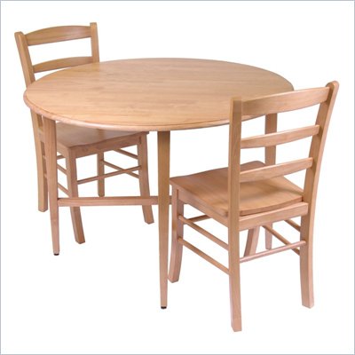 Winsome Hannah Casual 3 PC Dining Set in Light Oak