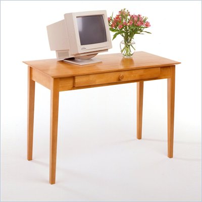 Solid Wood Desks on Winsome Metro Studio Solid Wood Writing Desk In Honey Pine   99042