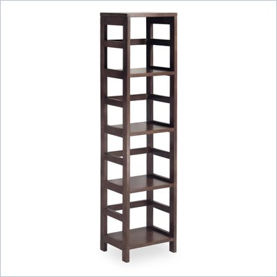 Winsome Leo 4-Section Tall Storage Shelf in Espresso