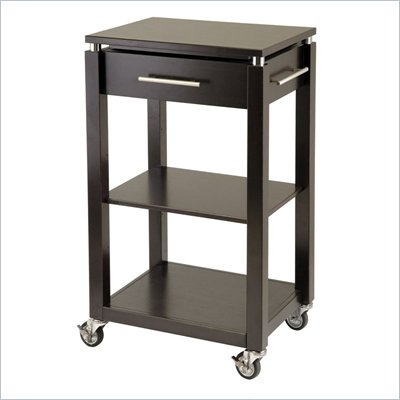 Winsome Linea Kitchen Cart in Espresso