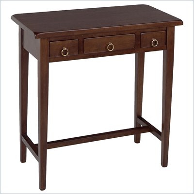 Winsome Regalia 3 Drawer Hall Table in Antique Walnut - Solid Wood