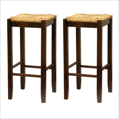 Winsome Regalia 29" Bar Stools in Antique Walnut (Set of 2)