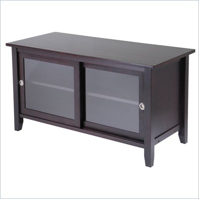 Winsome Solid Wood Media TV Stand in Espresso Finish