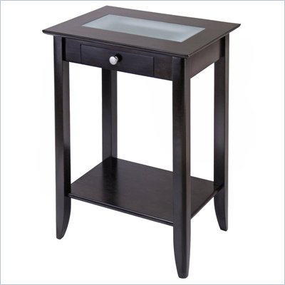 Winsome Syrah Solid Wood End Stand in Espresso