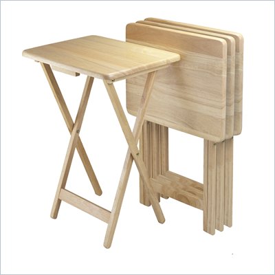 Winsome Rectangular TV Table in Natural (Set of 4)