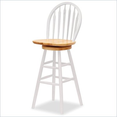 Winsome Windsor 30" Swivel Bar Height Stool in White