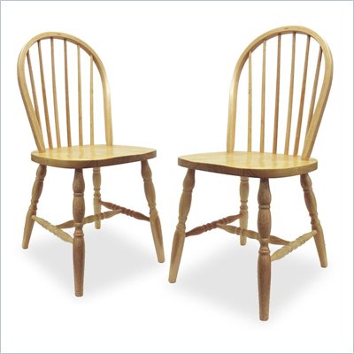 Winsome Windsor Dining Wood Side Chairs in Natural Finish (Set of 2)