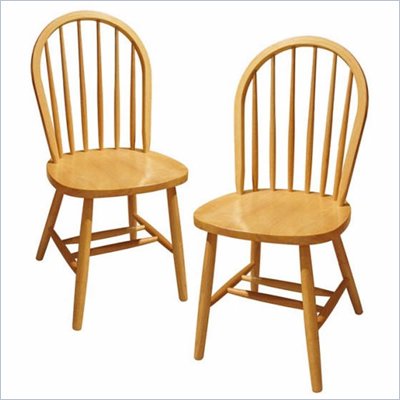 Winsome Windsor Dining Chairs in Beech (Set of 2)