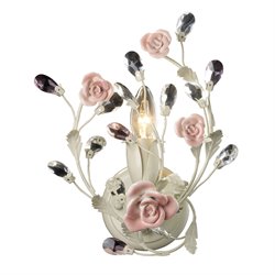 ELK Lighting Heritage 1-Light Vanity In Cream And Porcelain Roses