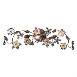 ELK Lighting Cristallo Fiore 3-Light Vanity In Deep Rust