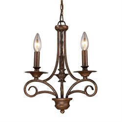 Cymax Stores - ELK Lighting Gloucester 3-Light Chandelier In Antique Bronze