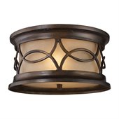 ELK Lighting Burlington Gate 2-Light Outdoor Flush Mount In Hazelnut Bronze