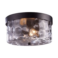 ELK Lighting Grand Aisle 2-Light Outdoor Flush Mount In Hazelnut Bronze