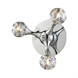 ELK Lighting Molecular Collection 3-Light Sconce In Chrome With Rainbow Glass