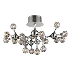 ELK Lighting Molecular Collection 18-Light Semi-Flush In Chrome With Rainbow Glass