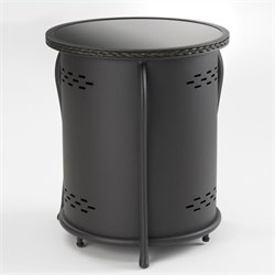 Outdoor Great Room Company Table and Liquid Propane Tank Cover with Black Glass Top