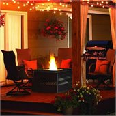 Outdoor GreatRoom Company Naples Coffee Table with Natural Gas Firepit