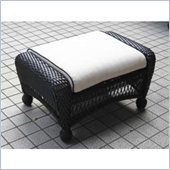 Outdoor GreatRoom Company Ottoman with 1 Piece Ivory Cushion