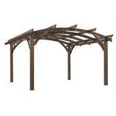 Outdoor GreatRoom Company Sonoma Mocha Arched Wood 16' x 16' Pergola 16'