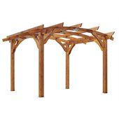 Outdoor GreatRoom Company Sonoma 12' x 12' Arched Wood Redwood Pergola