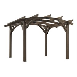 Outdoor GreatRoom Company Sonoma Arched Mocha Cedar 10 x 10 Foot Pergola