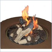 Outdoor GreatRoom Company Set of 6 Logs and Lava Rock