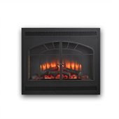 Arch Rectangular Electric Fireplace Front for GBI-34 in Matte Black