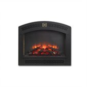 Full Arch Electric Fireplace Front for GBI-34 in Matte Black