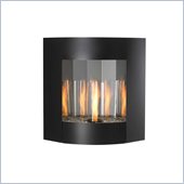 Inspiration Indoor/Outdoor Wall Hanging Gel Fireplace in Black