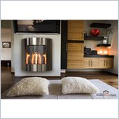 Inspiration Wall Hanging Gel Fireplace in Stainless Steel