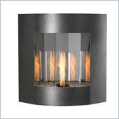 Inspiration Wall Hanging Gel Fireplace in Black/Silver Vein