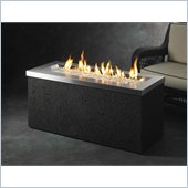 Key Largo Linear Burner Design Fire Pit with Crystal Fire Stainless Steel Burner
