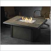 Napa Valley Rectangular Fire Pit Table in Browns/Tans/Greys