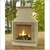 San Juan Gas Fireplace Surround in Mocha with Crystal Fire Burner