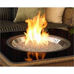 Outdoor Great Room Company Crystal Fire Wood Burning Stainless Steel Firepit