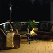 Outdoor GreatRoom Company Crystal Propane Stainless Steel Firepit with Tripod