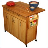 Catskill Craftsmen 44 Inch Butcher Block Drop Leaf Kitchen Island
