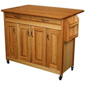Catskill Craftsmen 44 Inch Butcher Block Drop Leaf Kitchen Island