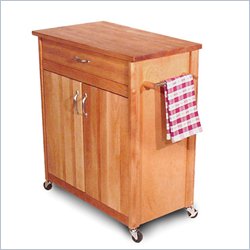 Catskill Craftsmen Cuisine Island Butcher Block Kitchen Cart in Natural Finish by Catskill Craftsmen